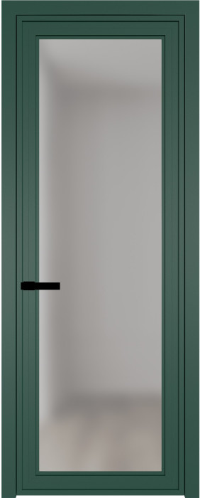 Межкомнатная дверь AGP-1, зеленый матовый, стекло закаленное 4 мм