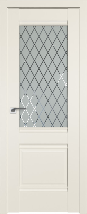 Межкомнатная дверь 2U, магнолия сатинат