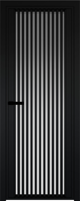 Межкомнатная дверь AGP-3, черная матовая, стекло закаленное 6 мм