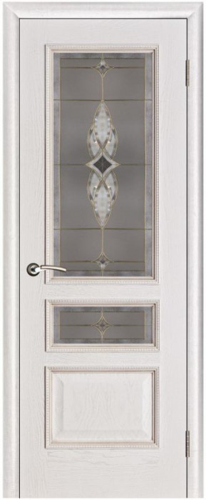 Межкомнатная дверь "Вена", по, белая патина