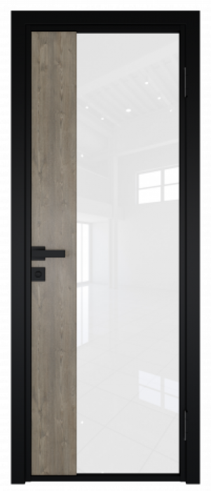 Межкомнатная дверь AG - 7 черный, белый триплекс Межкомнатная дверь AG - 7 черный, белый триплекс