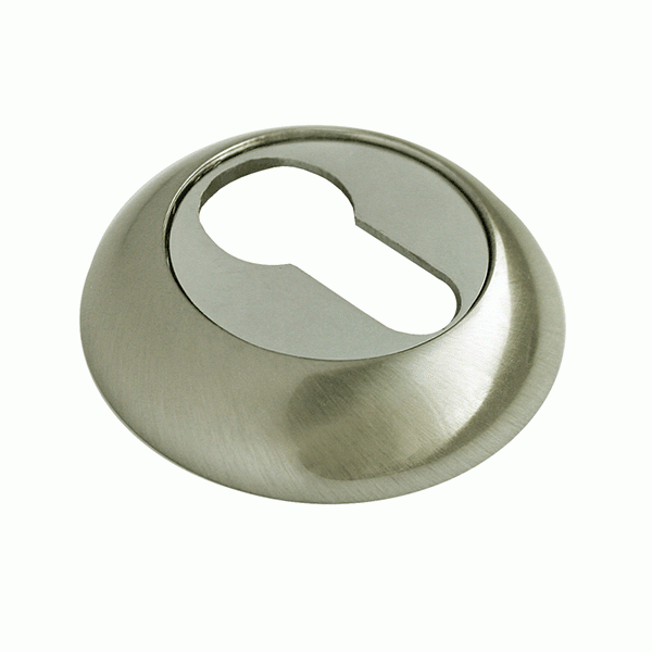 Накладка на цилиндр Rucetti, белый никель/полированный хром