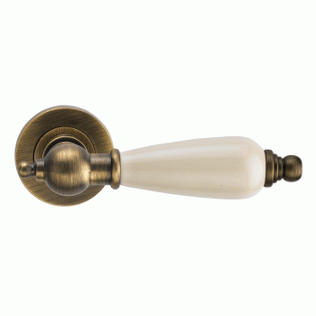 Ручка ARCHIE "REDONDO", античный кофе/керамика слоновая кость