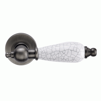 Ручка ARCHIE "REDONDO", черненое серебро/керамика кракелюр