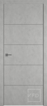 Межкомнатная дверь "URBAN 4", пг, ANTIC LOFT (алюминивый молдинг)