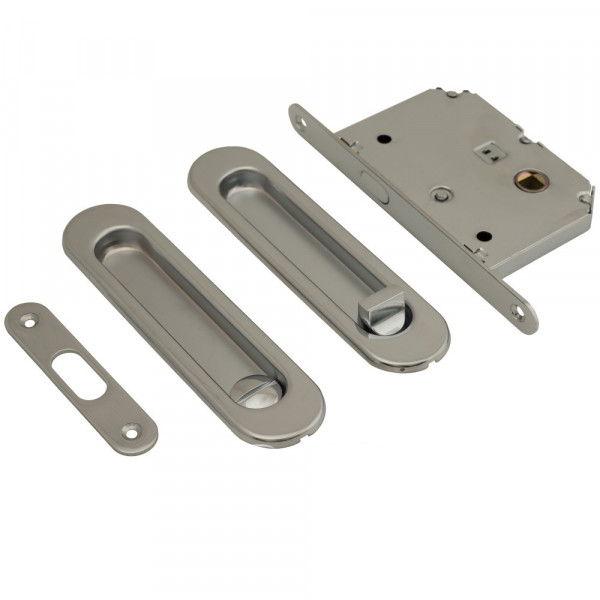 Ручка с фиксатором для раздвижной двери, хром Ручка с фиксатором для раздвижной двери, хром