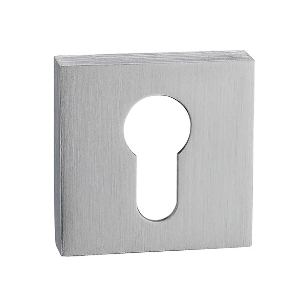 Накладка на цилиндр ARNI квадратная E-15, матовый хром