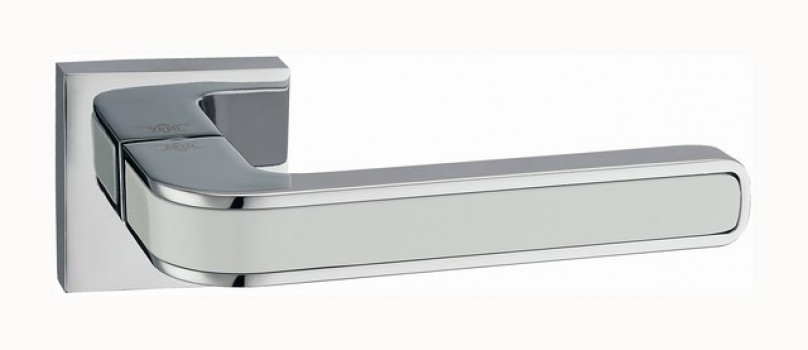 Ручка ARNI "Рико", хром/белый