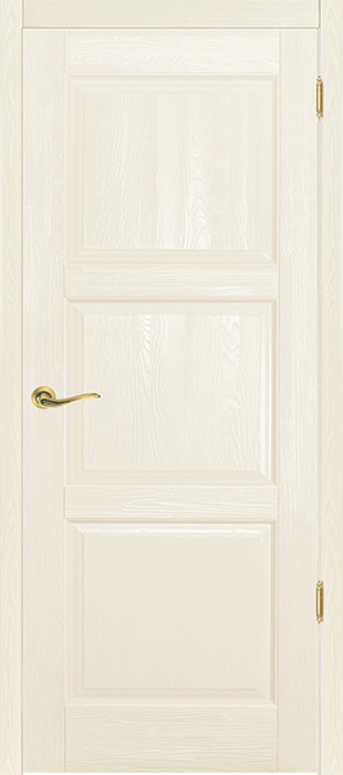 Межкомнатная дверь "Турин", пг, слоновая кость, Браш сосна